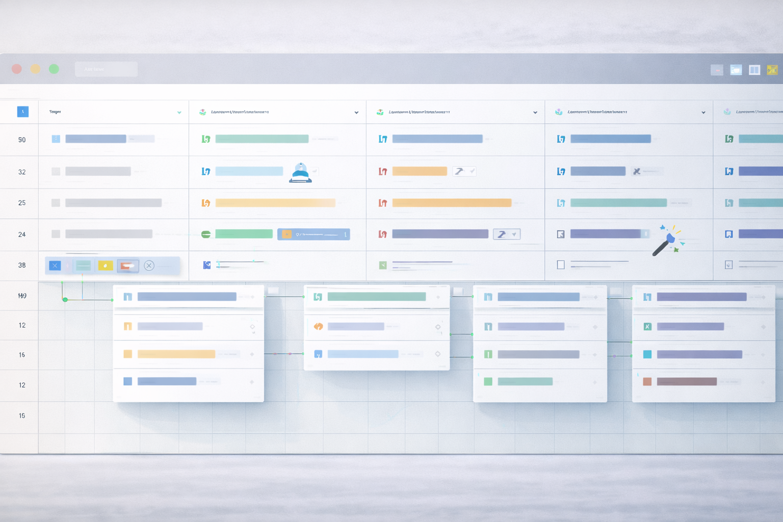 AI agents supporting decision points by prioritizing tasks and routing work inside structured operational workflows